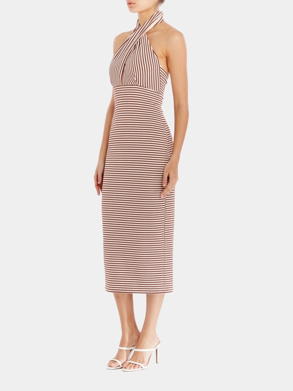 NWT Amanda Uprichard Conchita Dress ~ Brown & Cream ~ Retail $238